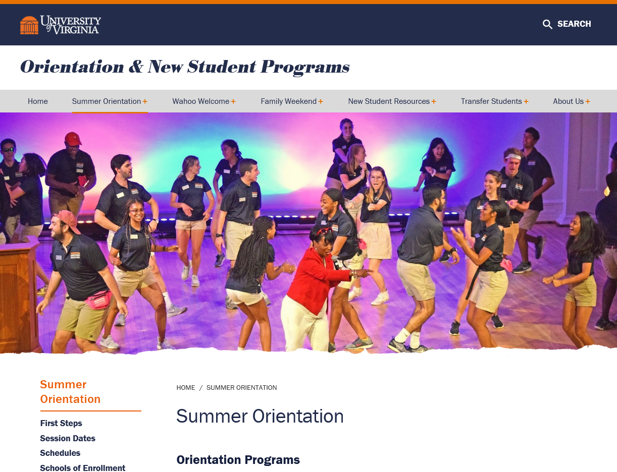 Summer Orientation Orientation & New Student Programs