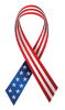 United States stars and stripes flag lapel ribbon